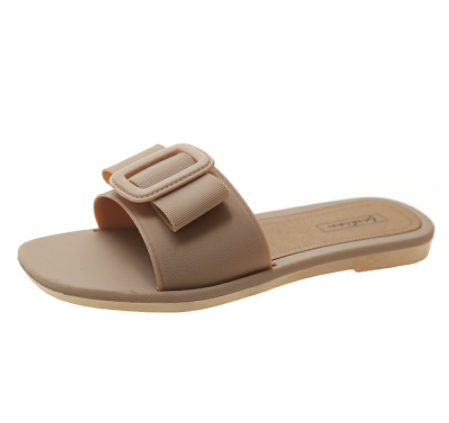 KL801 - Stylish Ribbon Sandal Cream